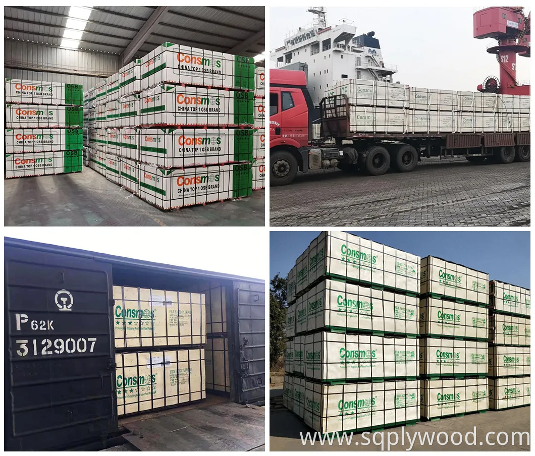 Consmos 3 Star 18mm Waterproof Melamine WBP Glue Film Faced Plywood for Construction